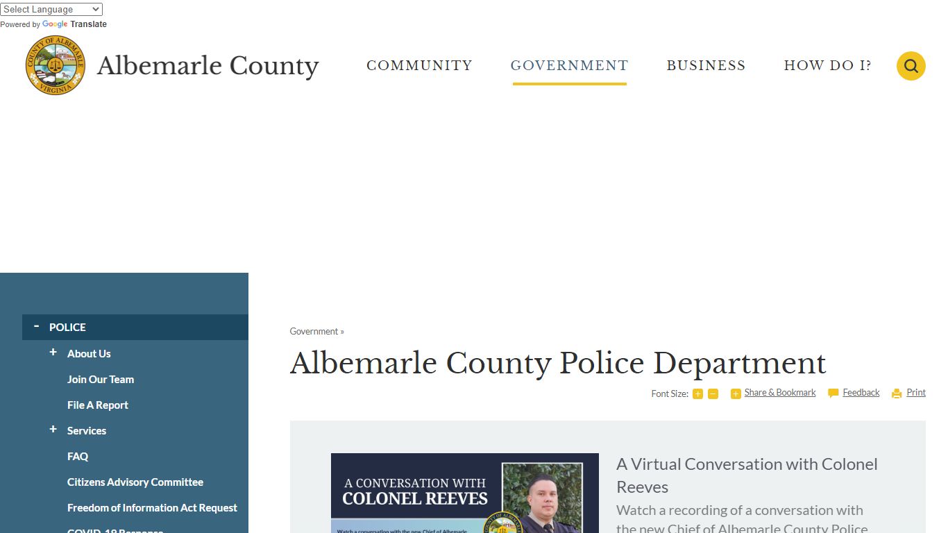 Albemarle County Police Department | Albemarle County, VA