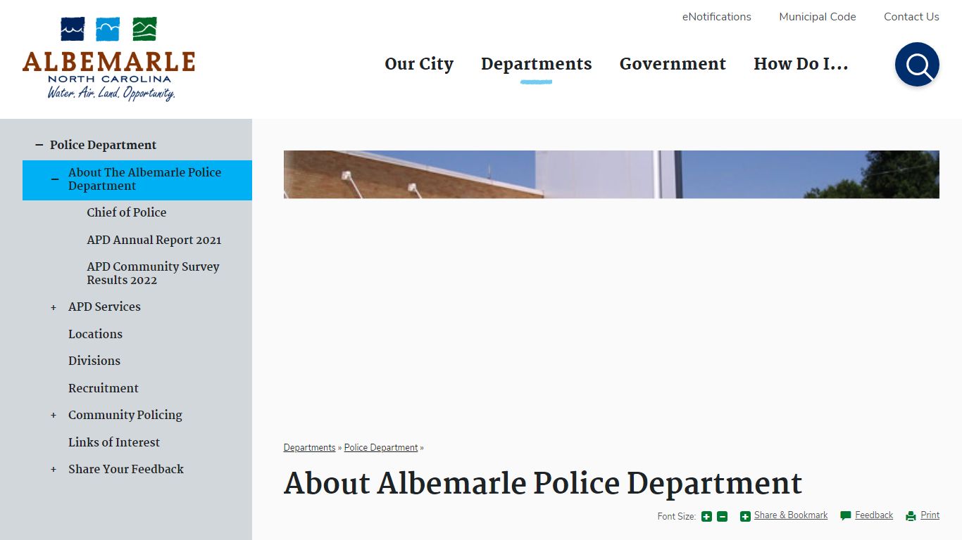 About Albemarle Police Department | Albemarle, NC