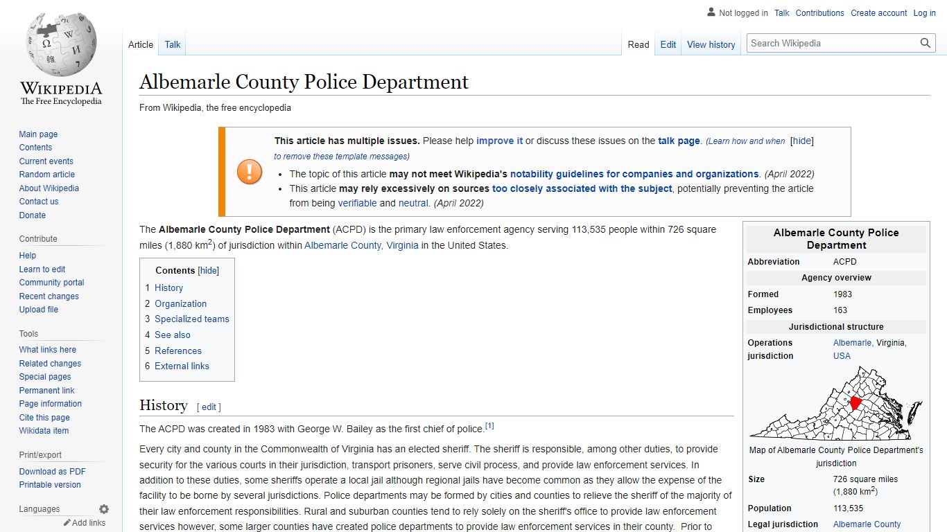 Albemarle County Police Department - Wikipedia